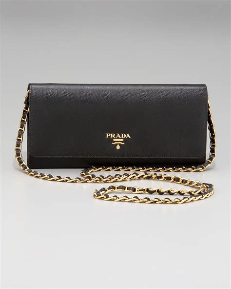 prada milano purse chain wallet|prada black wallet price.